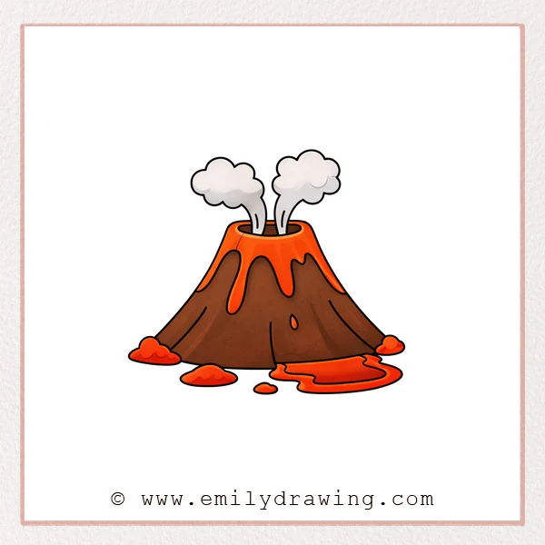 Preview of Cartoon Volcano drawing